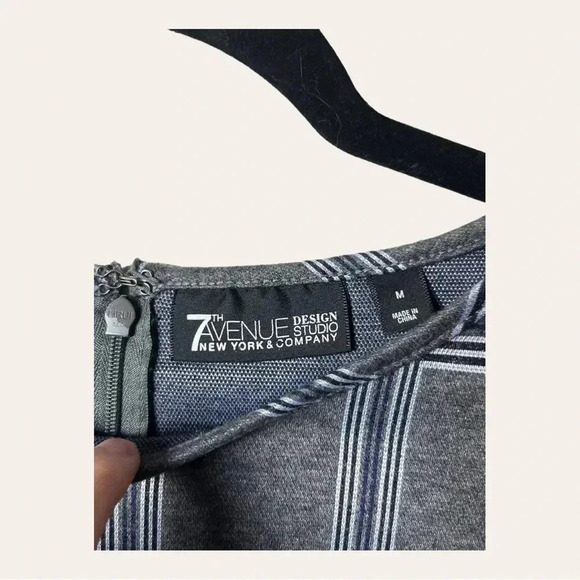 Women’s 7TH AVENUE DESIGN PEPLUM TOP HIDDEN ZIPPER CLOSURE SIZE MEDIUM - Picture 5 of 9